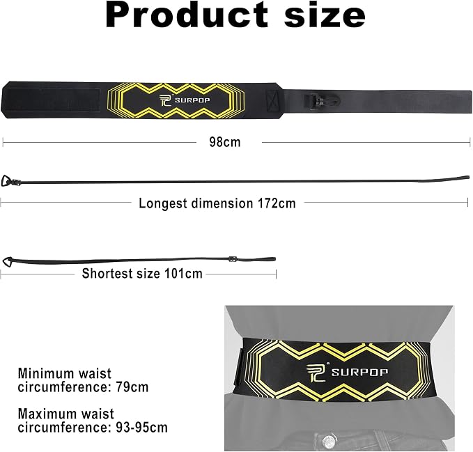 Surpop Soccer/Volleyball/Rugby Trainer, Football Kick Throw Solo Practice Training Aid Control Skills Adjustable Waist Belt for Kids Adults