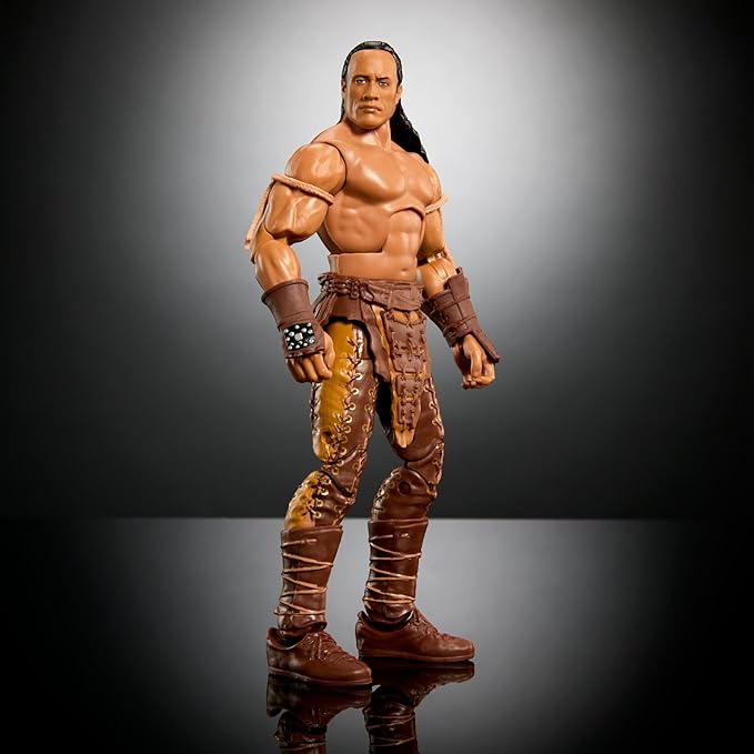 Mattel WWE Elite Action Figure & Accessories, 6-inch Collectible The Rock as the Scorpion King with 25 Articulation Points & Swappable Hands