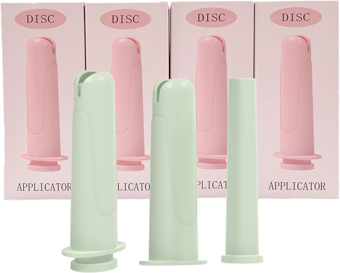 SafeInsert DISC Applicator Only for Menstrual Discs-Ergonomic Insertion Tool, Hygienic Reusable Menstrual Disc Applicator for Women, Comfortble Application with Grip Handle (Green)