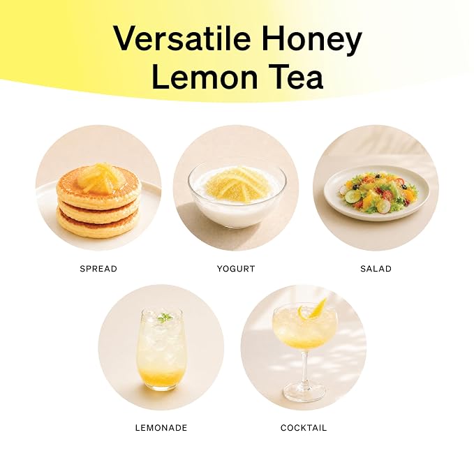 Damtuh Korean Honey Lemon Tea, 2.2 lb Large Jar – Lemon Honey Marmalade Preserve for Hot or Iced Drinks, Spread & Desserts, Caffeine-Free