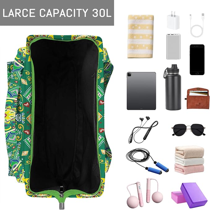Mandala Yoga Mat Bag Large Yoga Bags and Carrier Fits All Your Stuff Yoga Tote Bags with Zipper Pocket Pilates Bag
