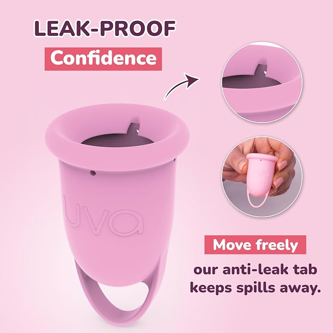 UVA Reusable Menstrual Cup Kit - Size 0 for Light Flow - 10-Year Durable & Leak-Proof Silicone - Small Menstrual Cup, Sterilizer & Traveling Bag Period Cup Set