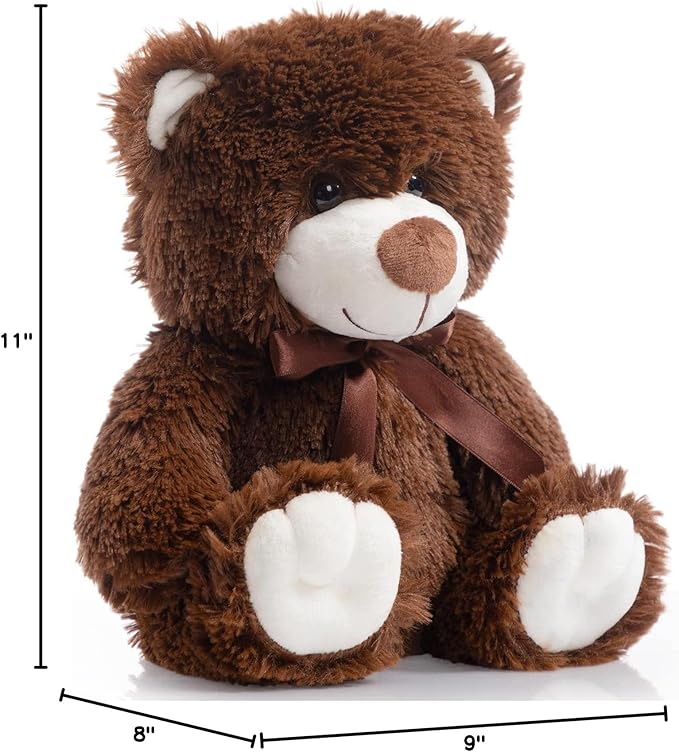 Super Color Teddy Bear Stuffed Animals Plush Toy for Children Girlfriend Family Congratulations Baby Shower Birthday Chocolate 14 inch
