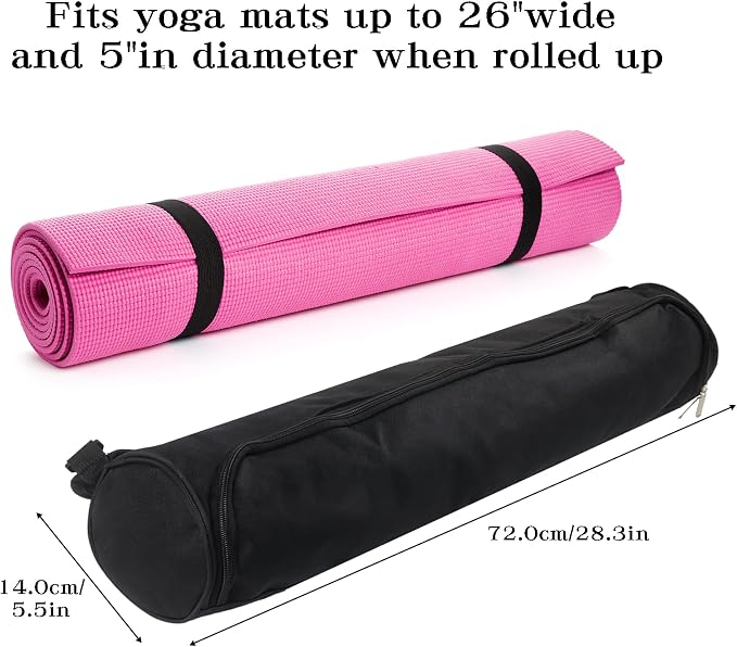 Klmnop Yoga Mat Bag, Portable Yoga Mat Storage Bag with Adjustable Strap, Yoga Mat Carry Bag for Gym, Beach, Travel for Women & Men
