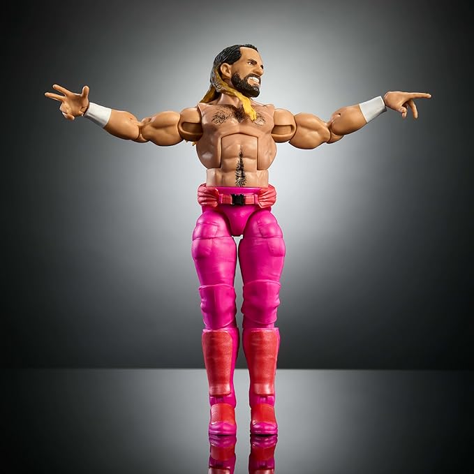 Mattel WWE Elite Collection Action Figure & Accessories, Premium Live Event Seth “Freakin” Rollins Set, Wrestlemania with Howard Finkel Build-A-Figure Parts