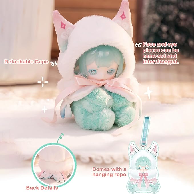 BEEMAI Antu Cute Petite Series Plush Blind Box 6PCs (Set of 6 No Repeat) Cute Figures Collectible Toys Birthday Gifts