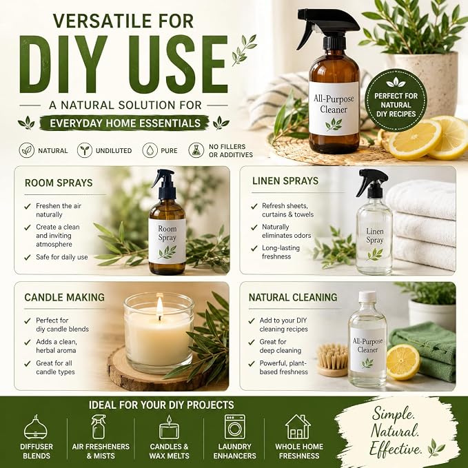 Tea Tree Essential Oil 1 fl oz – 100% Pure & Natural, Uncut & Undiluted – Therapeutic Grade for Diffuser, Aromatherapy, Home Use – Greenhealth