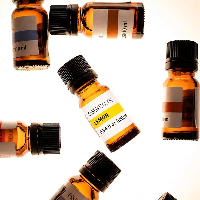 Lemon Essential Oil – Fresh Citrus Aroma Oil for Diffusers, Aromatherapy & Home Fragrance – Bright Lemon Peel Scent – 0.34 fl oz (10 ml)