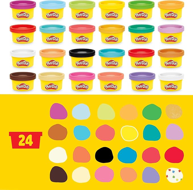 Play-Doh Holiday Advent Calendar for Kids 3 and Up, 24 Day Countdown, Multiple Surprise Gifts Behind Each Door, Arts & Crafts