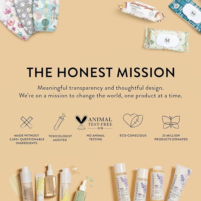 The Honest Company Foaming Bubble Bath, Gentle for Baby, Naturally Derived, Tear-free, Hypoallergenic, Sweet Almond Nourish, 12 fl oz