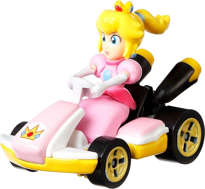 Hot Wheels GBG28 Mario Kart 1:64 Die-Cast Peach with Standard Kart Vehicle