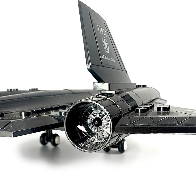 General Jim's SR-71 Blackbird Building Set – 183-Piece Military Model for Aviation Enthusiasts, 17.2" Display, Compatible with Major Brands, Authentic Decals, Perfect for Teen & Adult Collectors