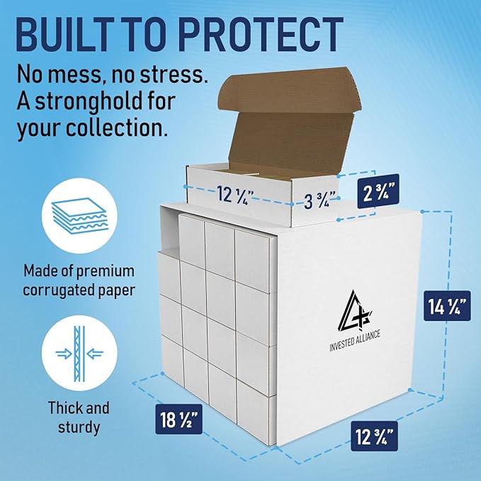 Premium Trading Card Box Storage For Sports, Baseball, Football, Basketball, MTG & TCG Collector | Baseball Card Storage Boxes & Organizer For Magic Sorter Bulk. Sports Holder For Collection.
