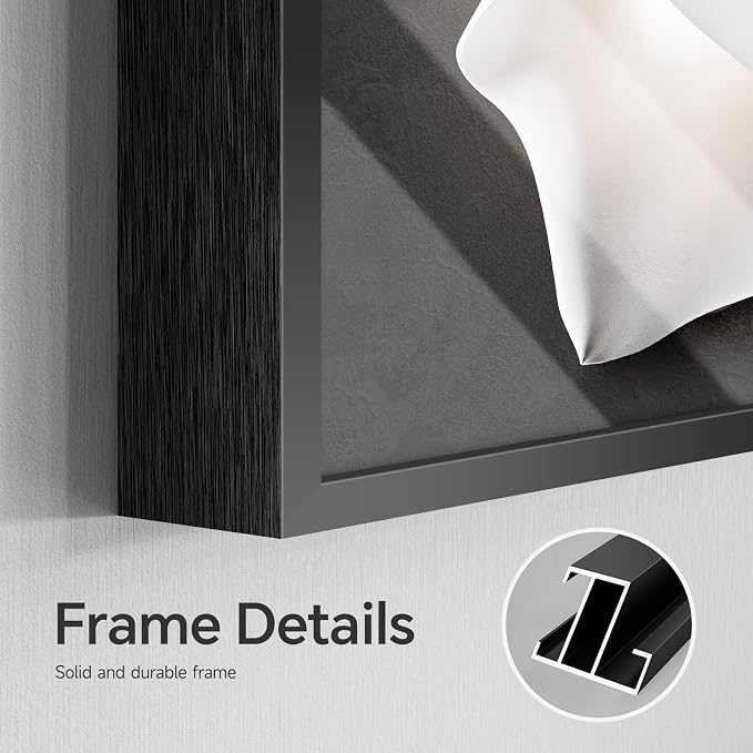 3 Piece Framed Black and White Abstract Wall Art for Living Room, Contemporary Modern Bright Style Prints Paintings, Minimalist Luxury Artwork Decor for Bedroom Dining Room Hallway 20x30 Inch