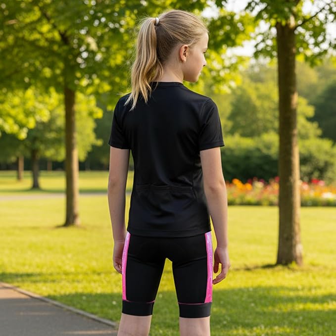 Gogokids Boys Girls 3D Padded Bike Shorts Kids Cycling Shorts Biking Shorts Sports Pants with Pockets for Mountain Road