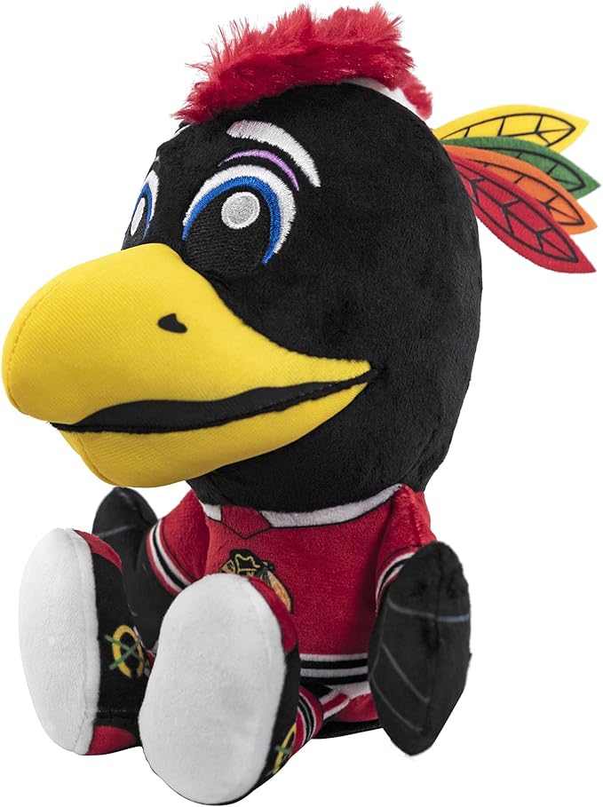 Bleacher Creatures Chicago Blackhawks Tommyhawk 8" Kuricha Mascot Sitting Plush - Soft Chibi Inspired Mascot
