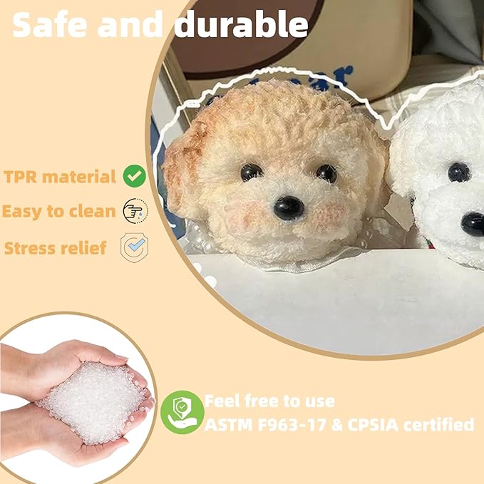 Taba Squishy Toys -Ultra-Soft Squishy Stress Relief Toys for Kids Adults,Anxiety Relief Party Favors Gifts,Handmade Squishy Dog Stress Relief Toy for Girls & Boys