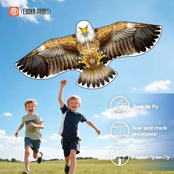 Large Kite with String Reel, Safe and Easy to Fly Kites for Kids and Adults,Outdoor Parent-Child Toy Gift,Perfect for Beach Park Family Outdoor Activities and Games.