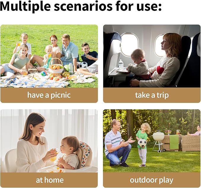 YOTIME Travel Bottle Brush Set, Auto-Open Rack & Vertical Brushs Drying Slots, 3 Brushes, Foldable Drying Rack, Dispenser, Travel Baby Essentials for On-The-Go Parents, Transparent Coffee