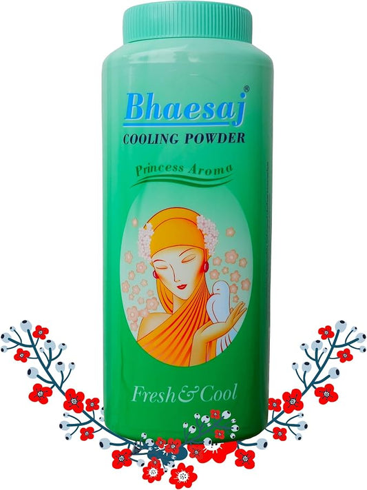 Herbal Body Powder with Floral Scent – Cooling Menthol & Zinc Oxide – Talc Alternative for Adults