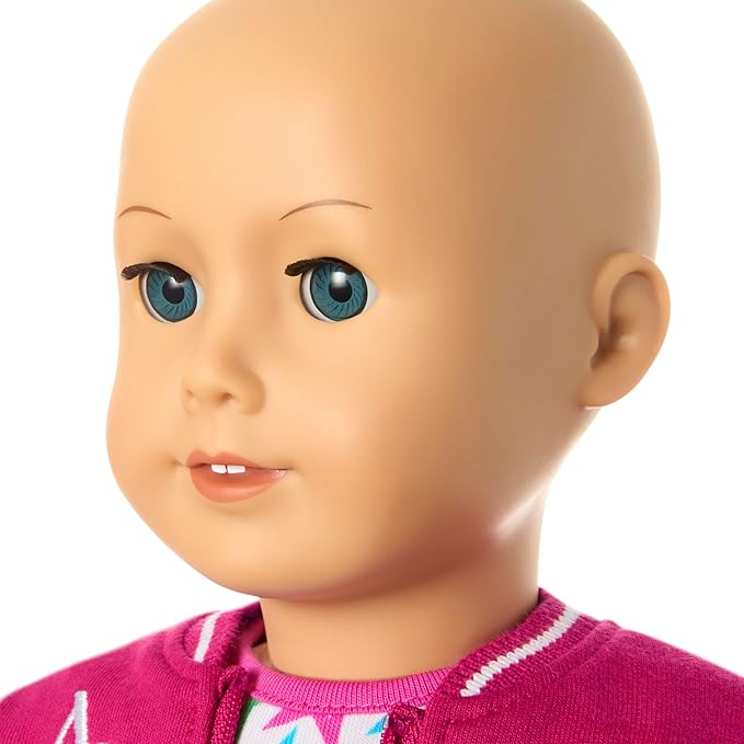 American Girl, Truly Me 18-inch Doll #105 with Light-Blue Eyes, Without Hair, Light-to-Medium Skin, for Ages 6+