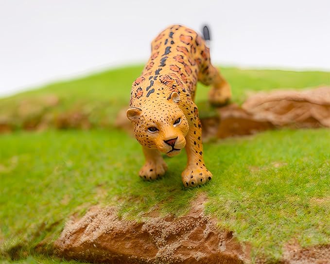 Gemini&Genius Leopard Action Figure Toy, Pard Figurine Wild Animal, Panther Animal Toy for Kids