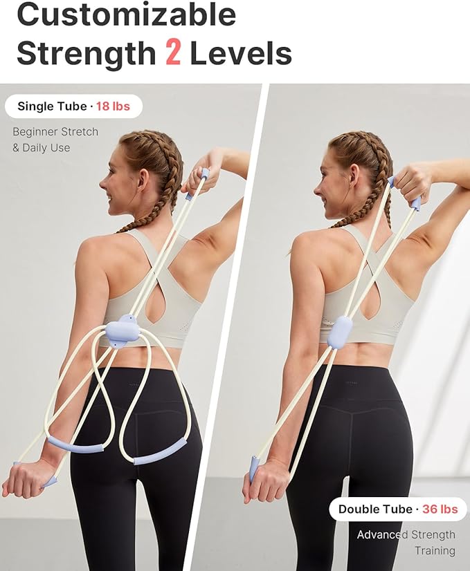 YOTTOY Cross Resistance Band for Full Body Workout,Elastic Exercise Bands for Legs,Arms,Glutes,Stretch Bands for Exercise,Yoga Straps for Stretching, Booty Bands for Home Gym