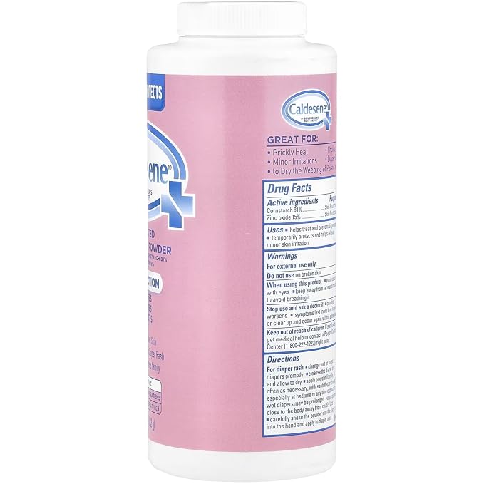 Caldesene Medicated Protecting Powder with Zinc Oxide & Cornstarch-Talc Free, 5 Ounce (2 Pack)