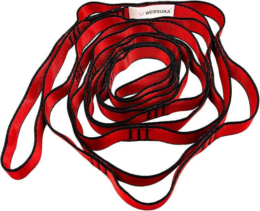 Aerial Yoga Hammock Daisy Chains Strap, Strong 22kN Adjustable with 10 Loops, No Stretch, Climbing Strap Nylon Chain Sling FOR Aerial Yoga,Swing, Hammock, Suspension, Exercise