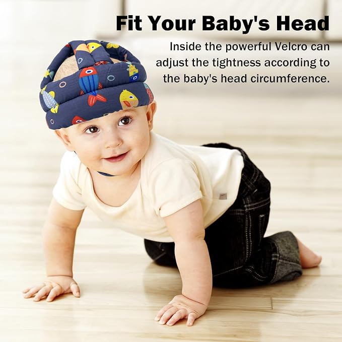 Baby Head Protector Baby Helmet for Crawling Walking, No Bumps Safety Head Adjustable Protective Cap for Walking, Playing (Style 4)