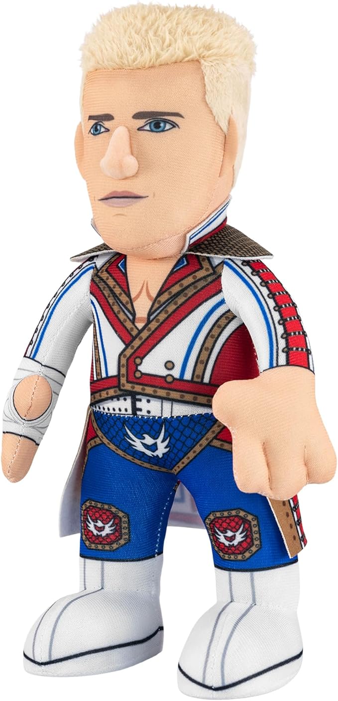 Bleacher Creatures WWE Superstar Cody Rhodes 10" Plush Figure - A Wrestling Star for Play or Display