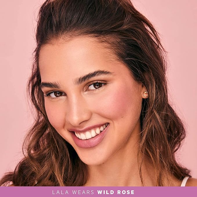 Flower Beauty Pots Powder Blush Smooth Silky Skin Tone Enhancing Soft Satin Finish Makeup, Wild Rose, 0.21 Oz