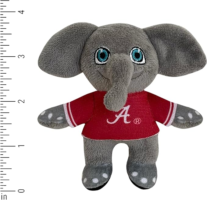 Bobbi-Dobbiez Attachable Plushie University of Alabama Big Al Mascot – Attaches to Backpacks, Bags, Shoes, Water Bottles, and More