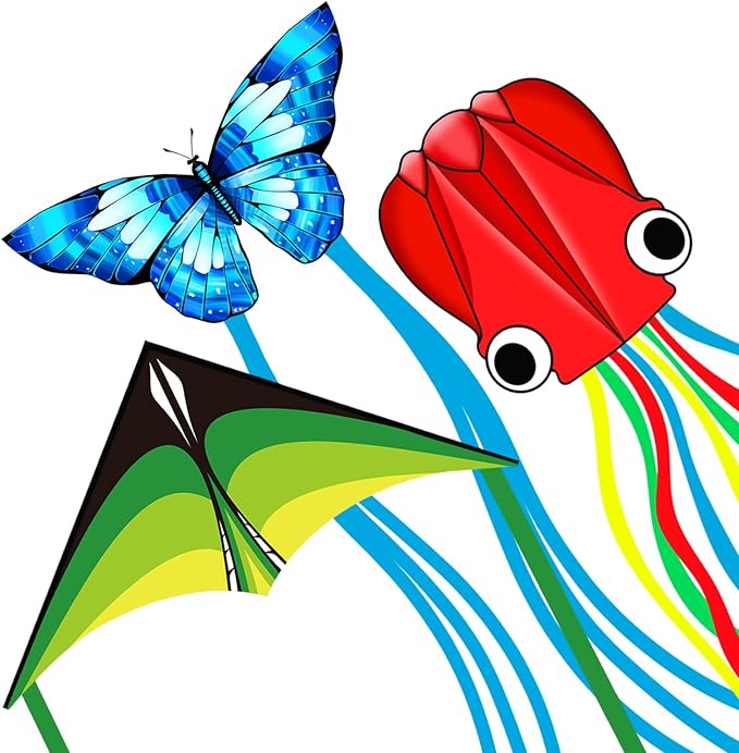 Butterfly Kites for Kids & Adults, Easy to Fly Design with Long Tail for Stability, for Kids Ages 4-8 & Beginners, Beach & Park Use | Family Outdoor Fun