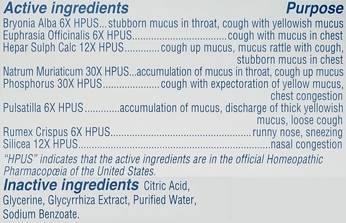 Hyland's Naturals Baby Mucus and Cold Relief, Daytime Baby Cold Medicine, Infant Cold and Cough Remedy, Decongestant, 4 Fluid Ounce (Pack of 2)