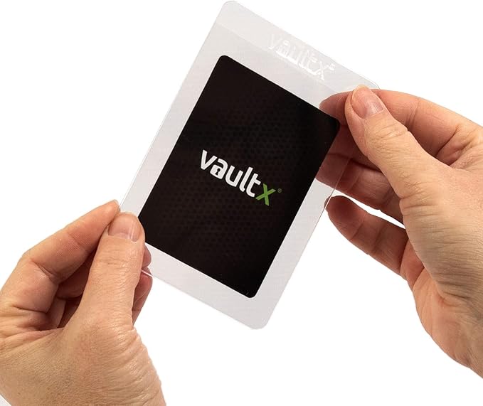 Vault X Semi-Rigid Trading Card Holders (50 Pack), Hard Sleeves for Trading Card Grading Submissions, Card Protectors