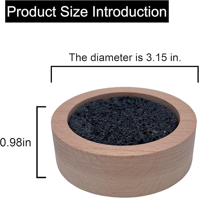 Passive Diffuser Lava Rock Natural Set Essential Oil Aromatherapy Stone for Home, Office, Car & Gifts - Compact Wood Bas