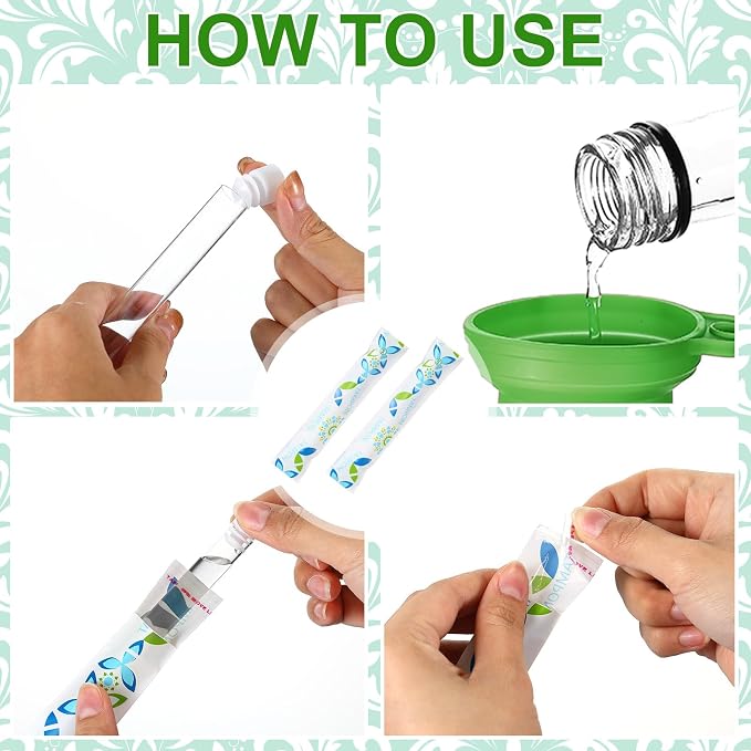 Baderke 62 Pcs Plastic Tube Container Set Includes 20 Tubes for Women 40 Reusable Wrappers 2 Silicone, Tube for Women