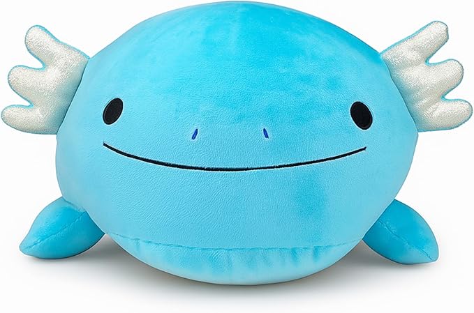 Pineapple Axolotl Plush Toy, 24" Axolotl Stuffed Animal Plushie, Giant Squish Toy, Cute Plushies Kawaii, Gifts for Kids, Girls, Boys, Toddlers (Blue)