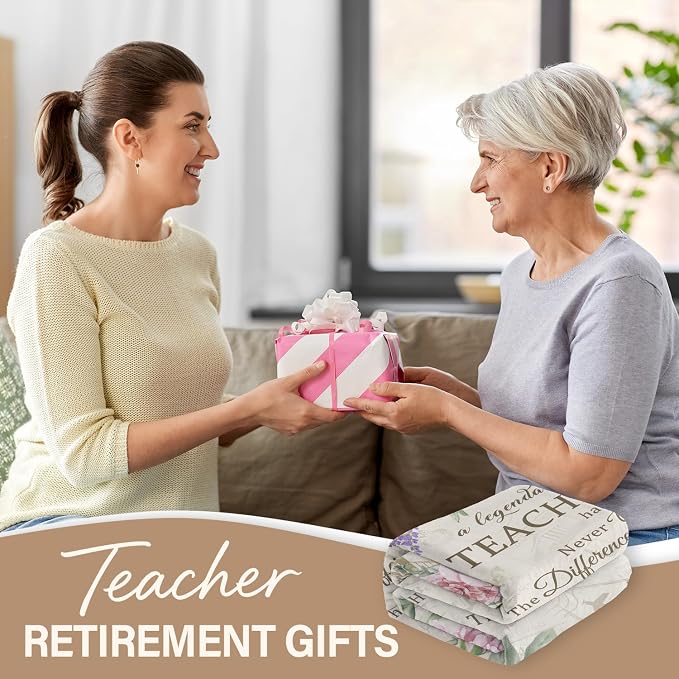 Teacher Retirement Gifts for Women, Teacher Retirement Blanket 80"x60" | Retirement Gift for Teachers 2026, Retired Throw for Teachers Appreciation Week, Retirements Parties