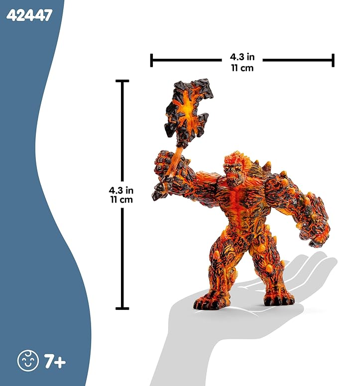 Schleich Eldrador Creatures Mythical Monster - Posable Lava Golem Fantasy Action Figure, Highly Durable, for Boys and Girls Ages 7+