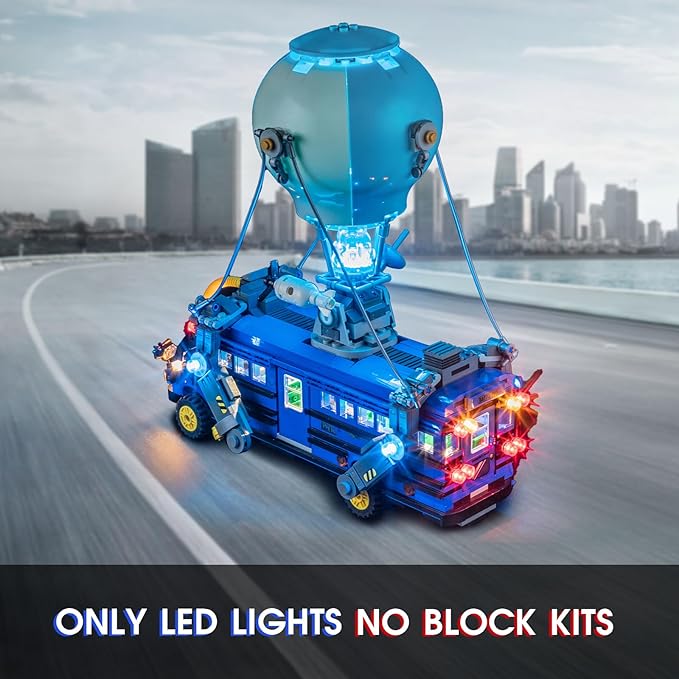 Vaodest LED Light for Lego Battle Bus 77073 Set,Design and Configuration Compatible with Model 77073(LED Light Only, Not Building Block Kit)