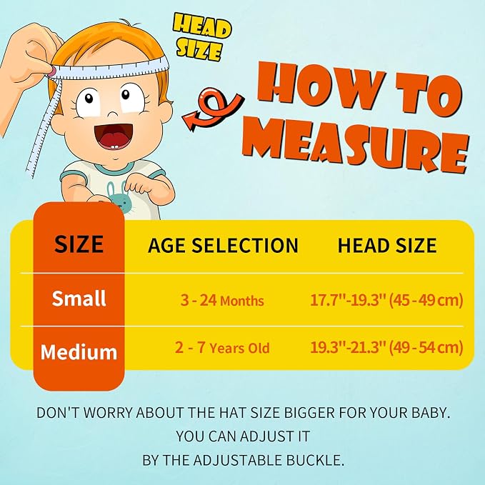 Toddler Baby Sun Hat Kids Summer Beach Essentials Adjustable Beach Hats with Bucket Wide Brim for Boys Girls Age 0-14 Years