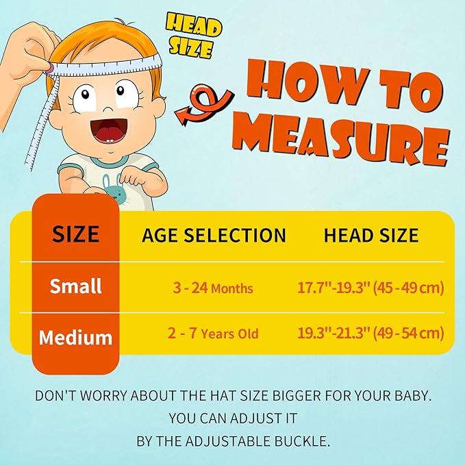 Toddler Baby Sun Hat Kids Summer Beach Essentials Adjustable Beach Hats with Bucket Wide Brim for Boys Girls Age 0-14 Years