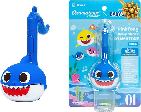 Otamatone Melody [Special Baby Shark Edition] Portable Mini Size Electronic Keychain Musical Toy from Japan – by Maywa Denki [English Instructions] – Daddy Shark