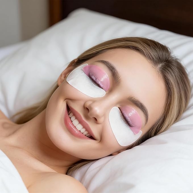 Pink Silicone Lash Lift Shields, 1 Pair Reusable Korean Style Eyelash Perming Pads, Super Sticky Flat Shields for Lash Lifting and Softening, Professional Eye Lash Perm Tools for Women Beauty