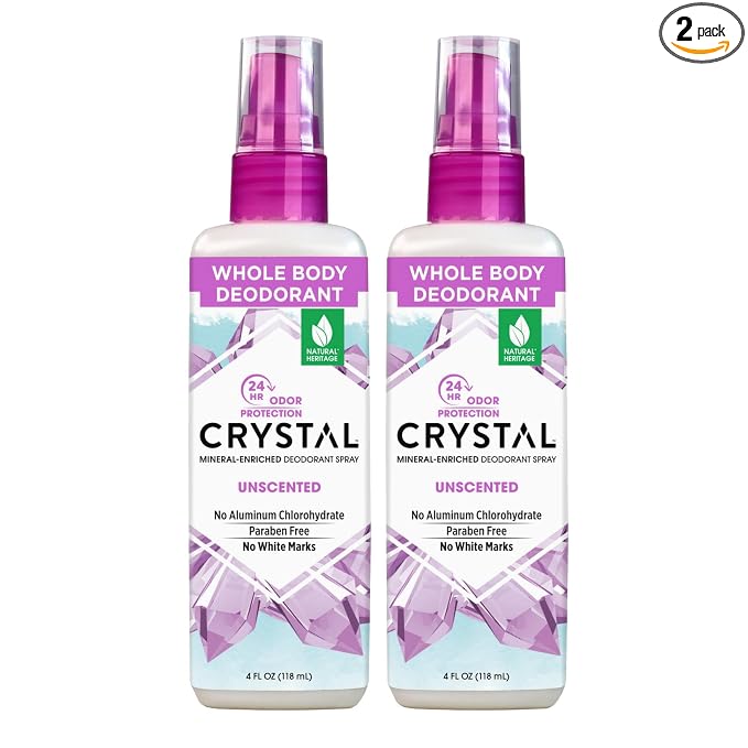 Crystal Body Deodorant Spray-4 fl oz, 2 pack
