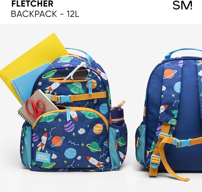 Simple Modern Medium Disney Toddler Backpack for School Girls and Boys | Kindergarten Elementary Kids Backpack | Fletcher Collection | Kids - 15" tall | Frozen Swirls