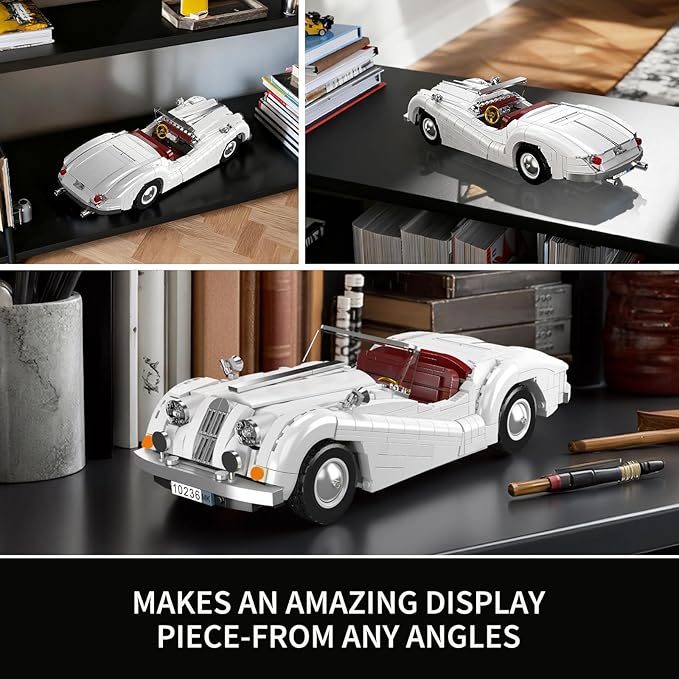 Mould King Sports Car Building Block Kits, MOC Classic Car Model Kit Supercar Racing Model Building Sets, Gift for Age 14+/Adult Collections Enthusiasts (1,302+ Pieces)