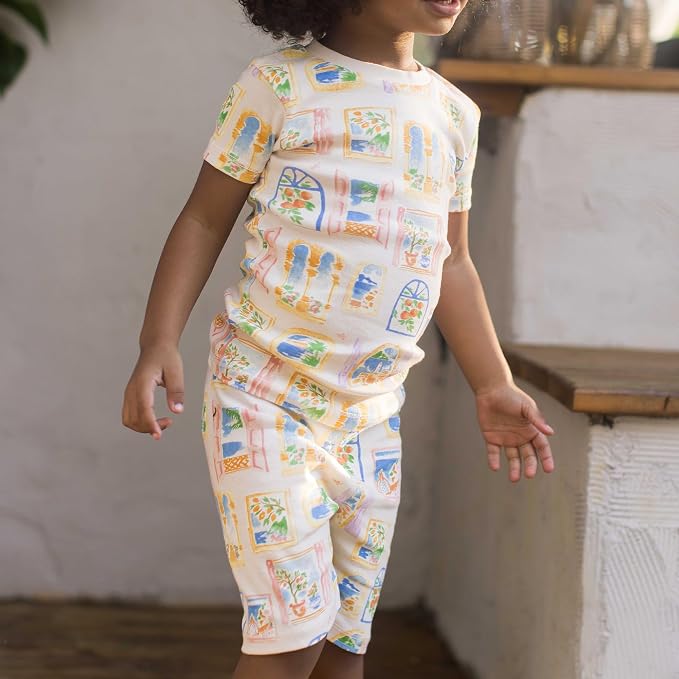 Burt's Bees Baby Unisex Pajamas, Short Sleeve Tee and Shorts 2-Piece PJ Set, 100% Organic Cotton